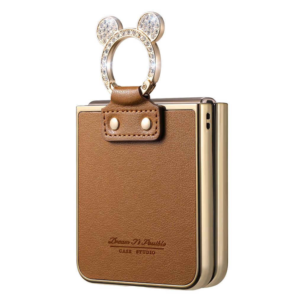 Finger Ring Luxury Leather Bag Case for Samsung Galaxy Z Flip 8 5G Flip8 Flip6 Flip7 FE Flip 7 6 5 4 Flip5 Flip4 Protective Capa