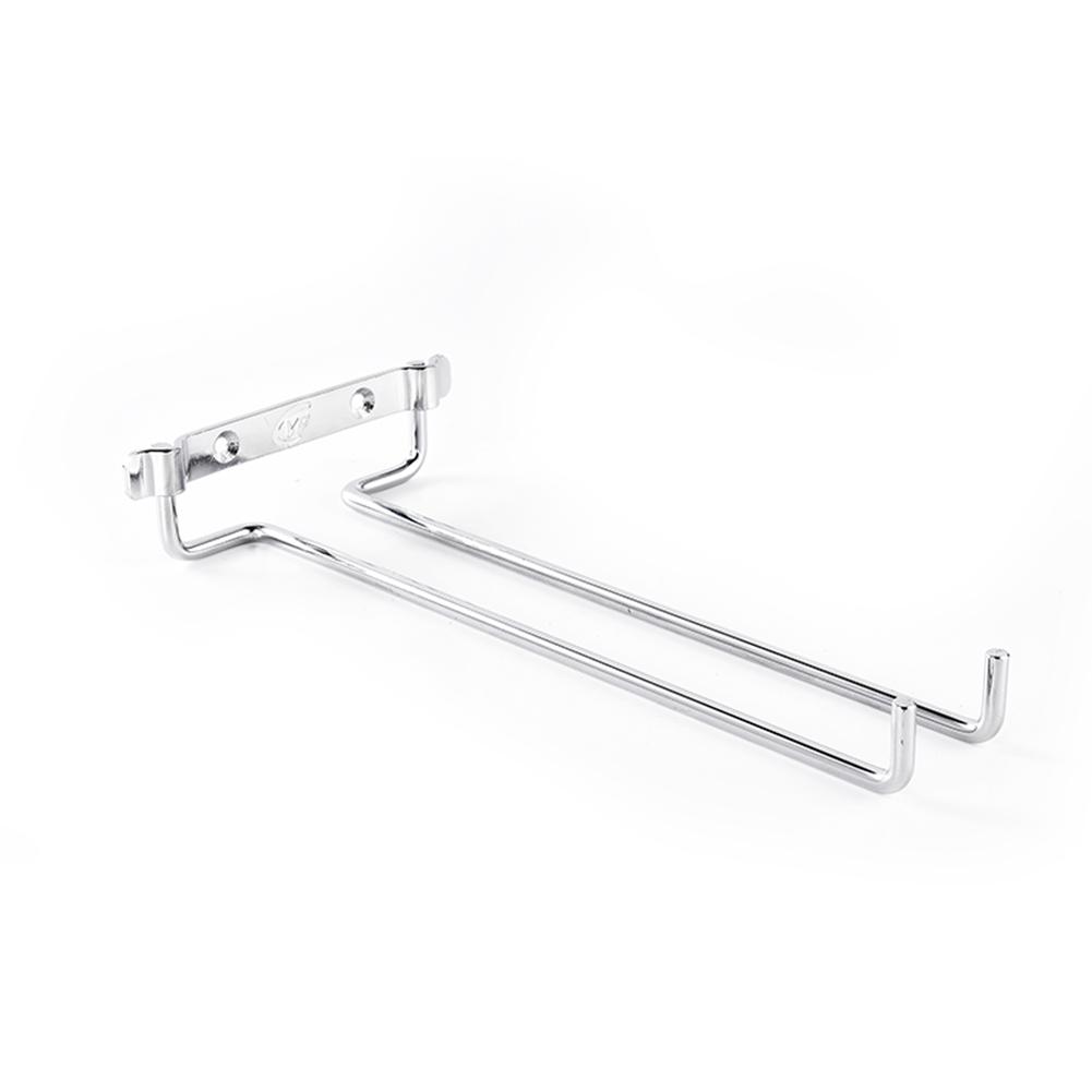 Single Row Iron Glasses Holder Wall Mounted  Wine Cup Rack Kitchen Home Bar Shelves Decoration