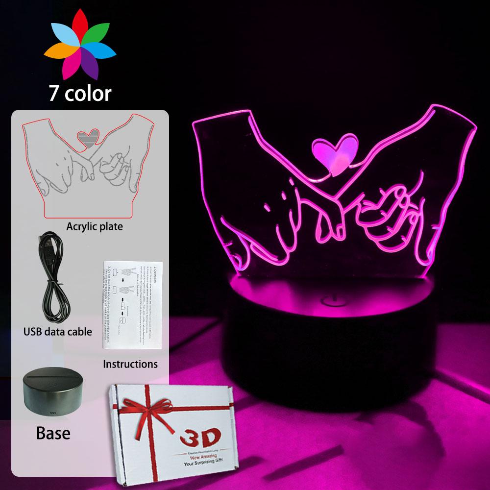 

I Love You Heart Night Light LED Mood Lamp RGB Smart Touch Remote Control Romantic Bedroom Decor Valentine s Gift for Her/Him