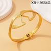 Gold-Plated Geometric Hollow Women's Bangle: Elegant, Personalized, Versatile Jewelry