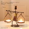 Creative Nordic Candle Holder Candlestick Romantic Candlelight Dinner Iron Men Restaurant Decor Handmade for Home Decoration
