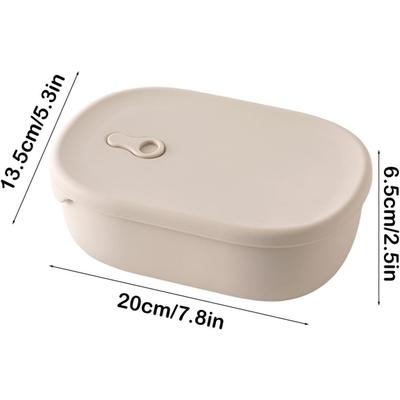 Matbeholdere i silikon, beholdere for forberedelse av måltider, oppvarming med mikrobølgeovn med utlufting, enkle å rengjøre, ensfarget, 1000 ml
