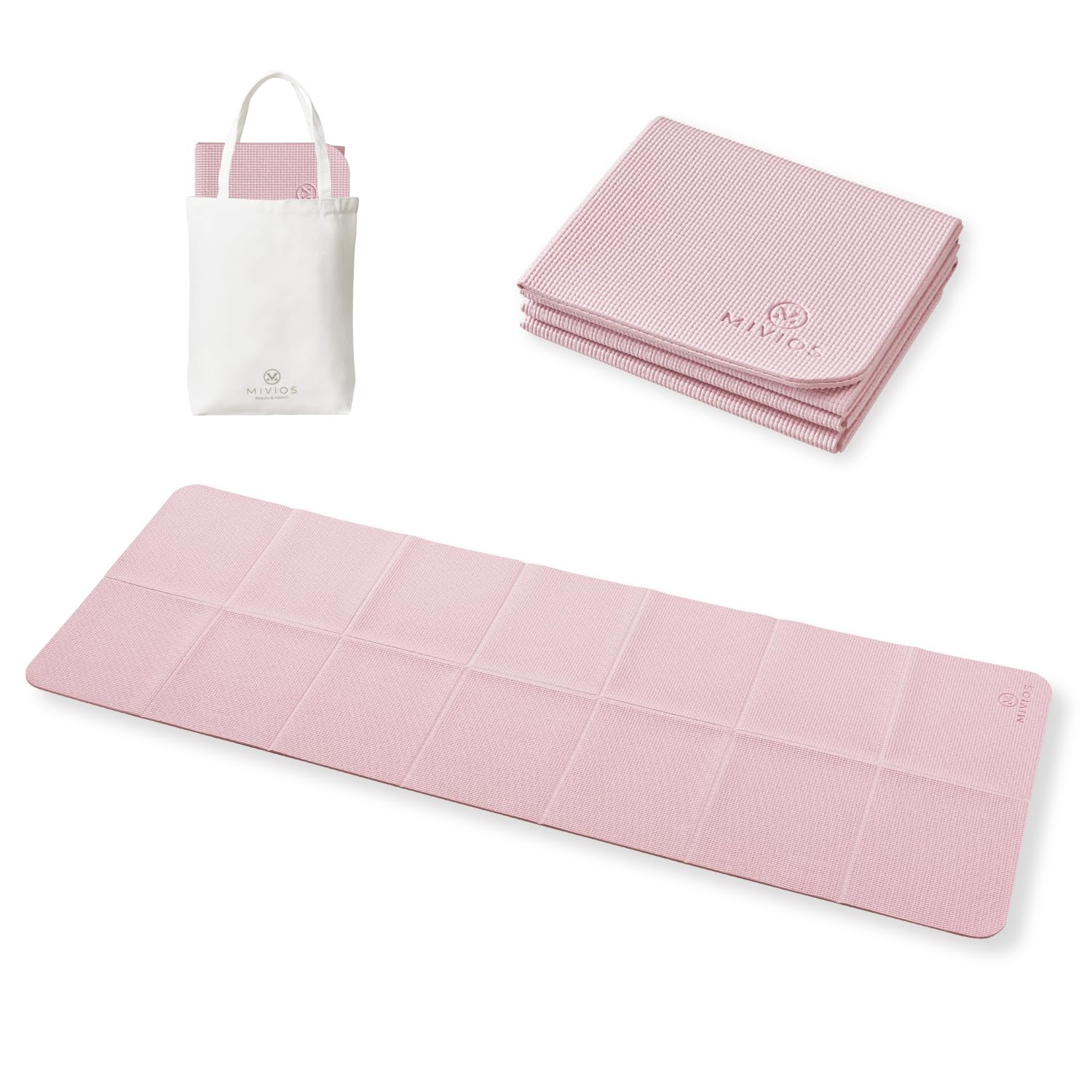 

MIVIOS Йога 4 мм для и Высоко с Хранением Пудрово-розовый Коврик, Толстый, Пилатес, Тренировки, Растяжка, Упражнения, Компактный, Складной, Легкий,