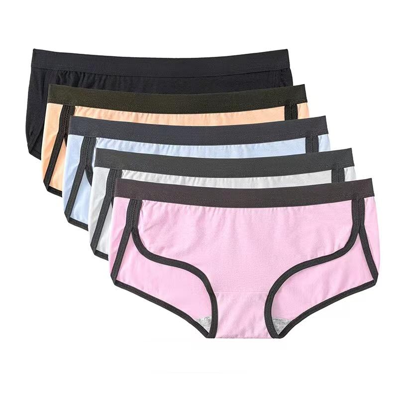 Sport Fitness Bumbac Lenjerie de corp pentru femei Chiloți Slip pentru femeie cu talie joasă Moale, respirabil, Intime pentru femei