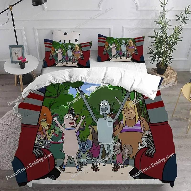 Cartoon Robot Dreams Bedding Sets Comforter Quilt Bed Cover Duvetcover Pillow Case Kids Adult Size Home Textiles Luxury Gift