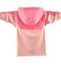 Girls' Spring and Autumn Color Block Windbreaker: Children's Fashionable Hooded Jacket