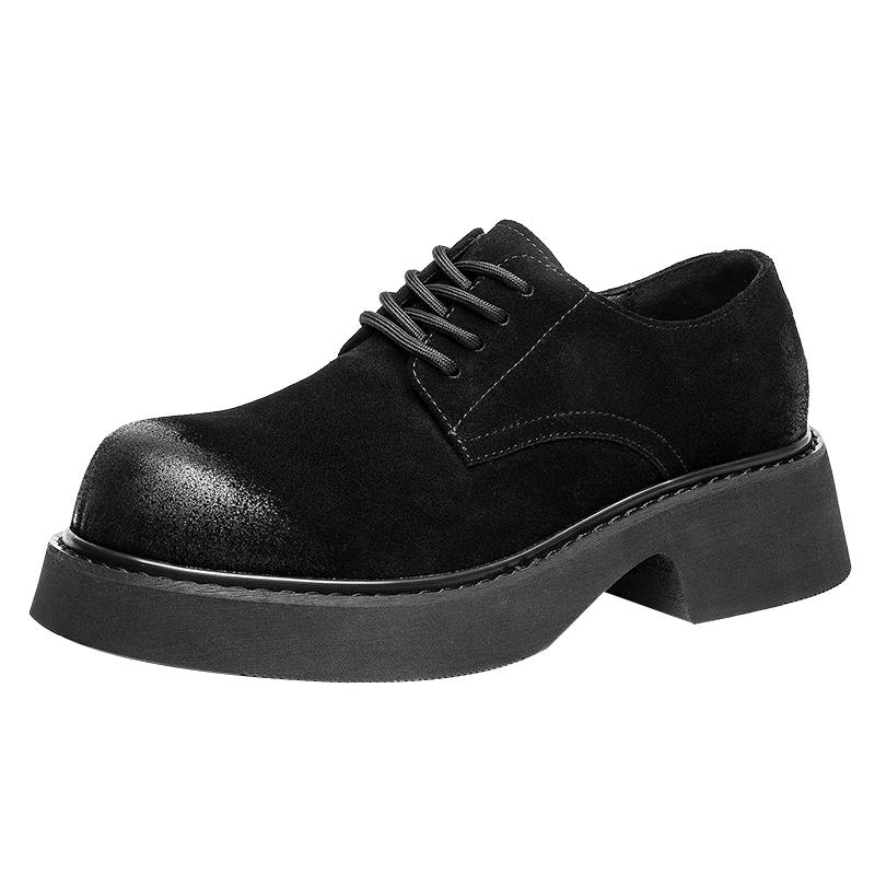 Thick Soled Men's Shoes Trendy Minimalist Style Youth Outdoor Leisure Party Daily Office High Quality Height Increasing Shoes