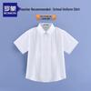 Girls' White Lace-Trim Short Sleeve Blouse