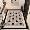 European Classical Entrance Carpet Square Foyer Entrance Floor Mat Floor Mat Bathroom Absorbent and Dirt Resistant Floor Mat