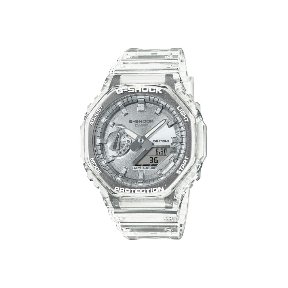 Casio G-Shock GA-2100BM-7A8 Analog-Digital Watch Clear Silver Skeleton Men s 200m Water Resistant