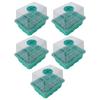 12 Cells Plant Germination Tray Kit Plant Starter Tray with 8 LED Grow Lights for Indoor Gardening