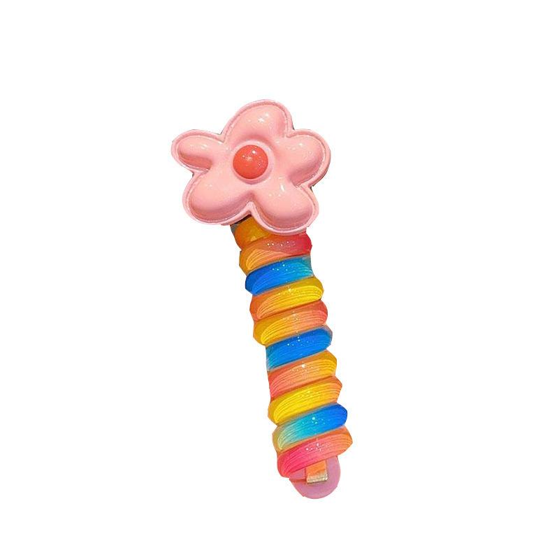 Elastici per Capelli a Spirale per Bambini, Elastici Magici Colorati Cambia Colore in Plastica Gomma per Code di Bambina