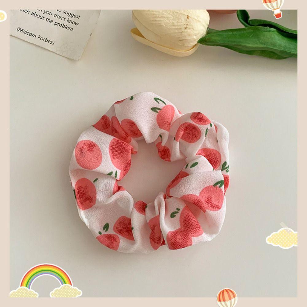 Cotton Floral Scrunchies Rubber Hair Accessories Fashion Elastic Hair Rubber Band