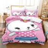 Cute Cat 3D Print Duvet Cover Sets With Pillowcases 75*50Cm, Bedding Set Cartoon Comforter Cover For Boys Girls Teens Bedroom