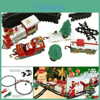 Lebendiges Elektrisches LED Musikalisches Zug- und Schienen-Set für Kinder Weihnachtsgeschenk Heimdekoration