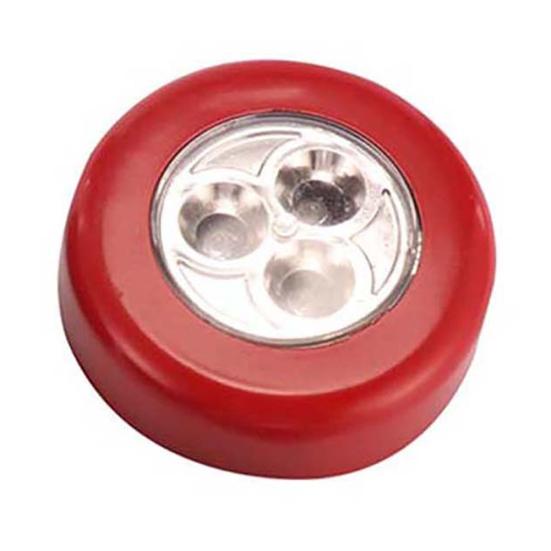 Cabinet Cupboard Closet 3LED Round Lamp Camping Tent Car Trunk Touch Night Light
