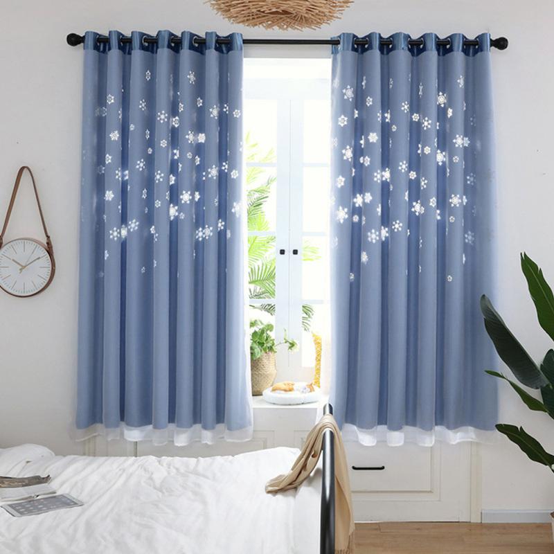 Hollow Out Flower Window Curtain for Shading Home Decoration