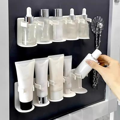 Wall Mounted Bathroom Storage Rack Organizer Adhesive Shelf for Toiletries Cosmetics Shower Accessories