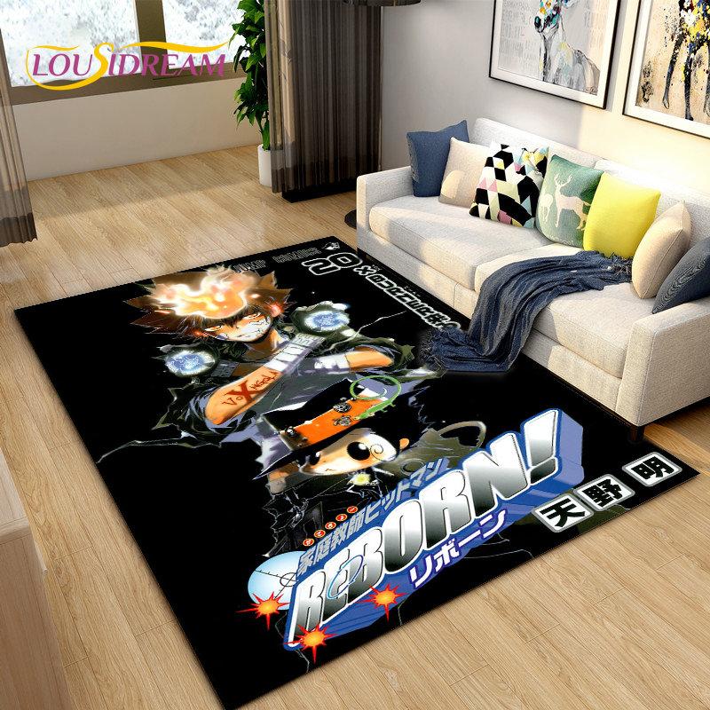Nauczyciele Hitman Reborn Anime Dywan Obszarowy Duży, Dywan do Salonu Sypialni Sofa Wycieraczka Dekoracja, Dzieci Antypoślizgowa Mata Podłogowa