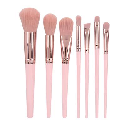 7pcs Professional Eye Shadow Brush Portable Eyebrow Blusher Cosmetic Brush Makeup Tool Set