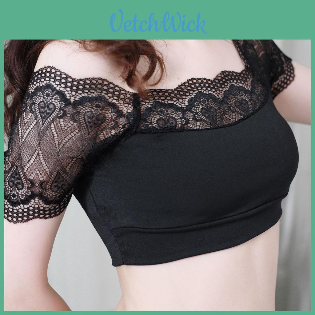 Elegant Women Sexy Lace Padded Bra Bustier Bralette Blouse For Stylish Comfort