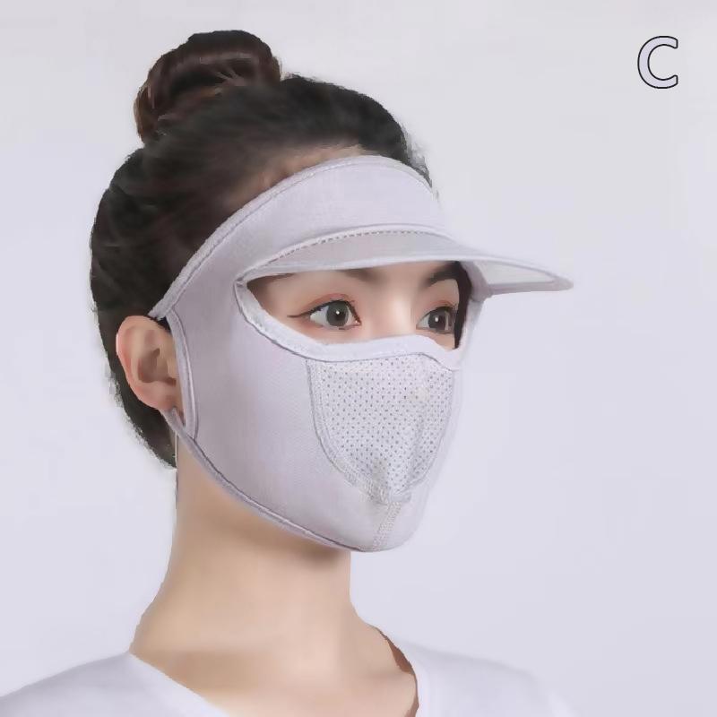 

Летние модели бананов с полями Солнцезащитная маска для лица с ультрафиолетовым тентом Ice серый