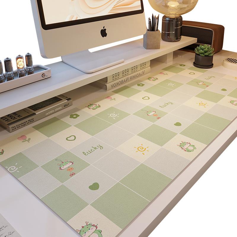 Cartoon Pvc Waterproof, Oil-Proof And Scalding-Proof Leave-In Table Mat Rectangular Leather Desk Tablecloth Dining Table Tea