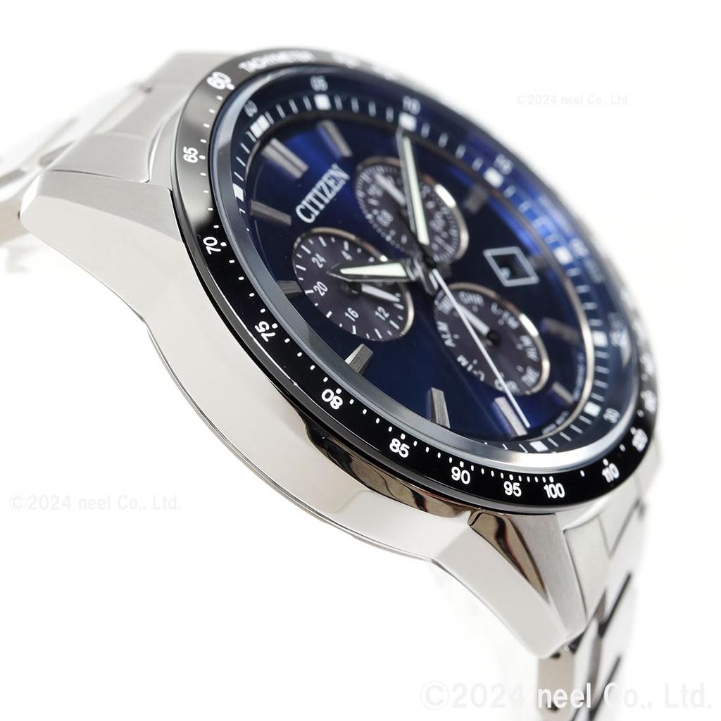 Citizen COLLECTION Chronograph Watch, Eco-Drive, Light-Powered, 10 ATM Water Resistant, Blue, BL5614-59L, Men's