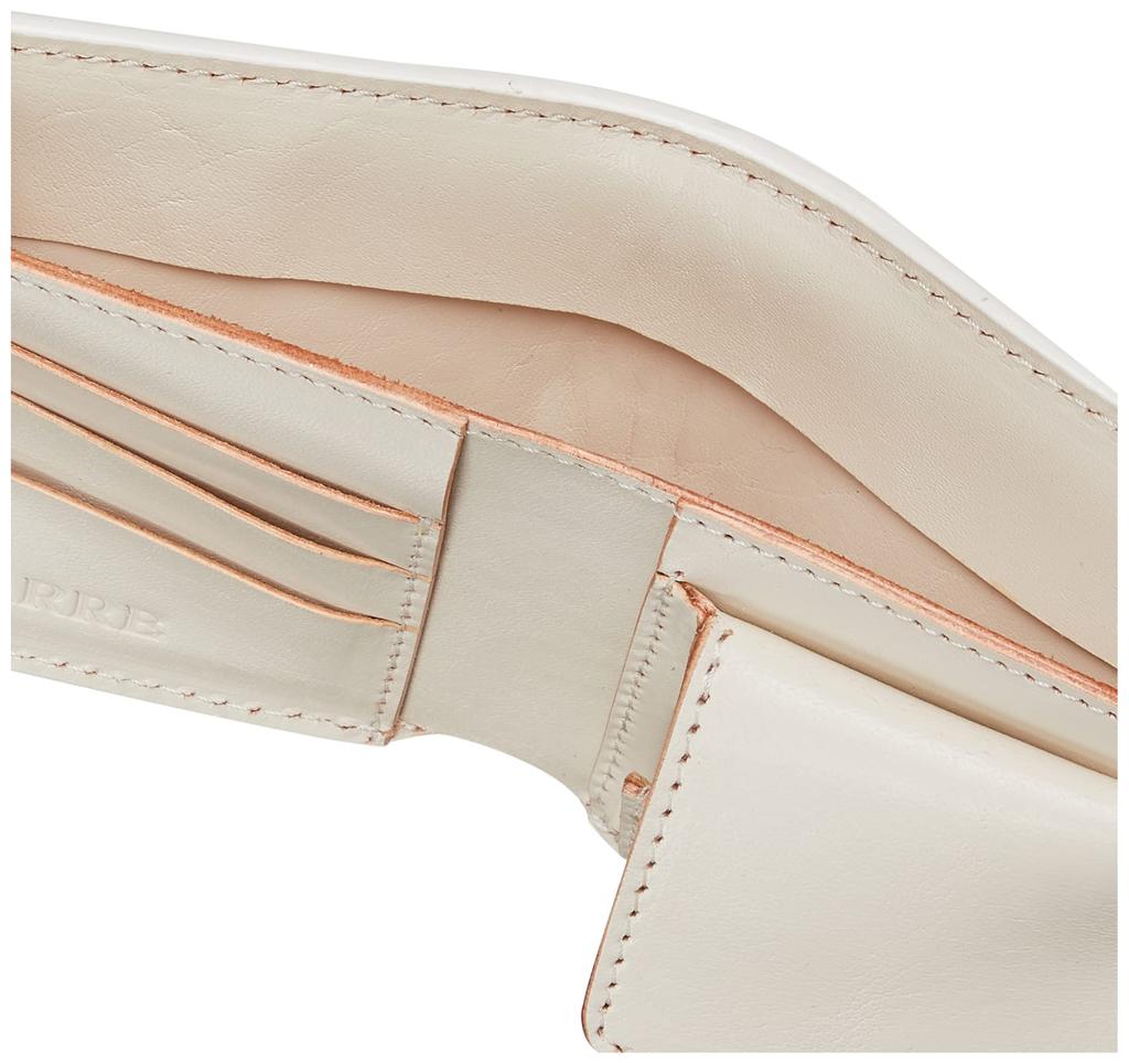 Bizarre Carved Leather Bifold Short Wallet LWG030WT White