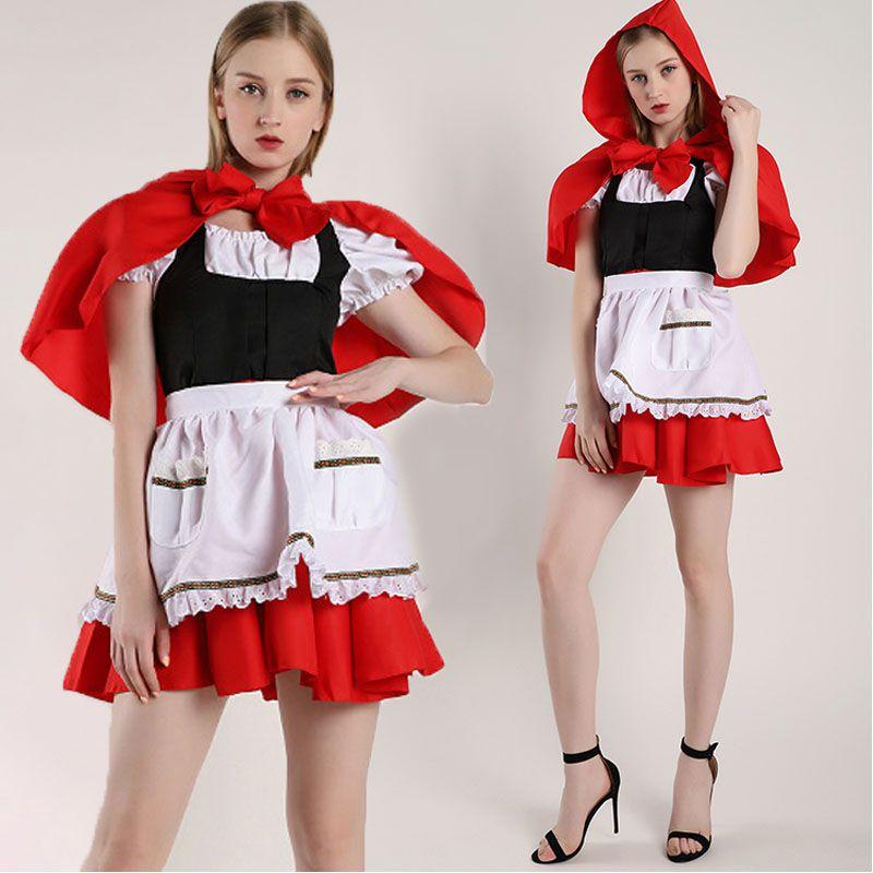 Enchanting Cosplay Christmas Princess Dress Little Red Riding Hood For Adults