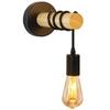 Applique murale - NETTLIFE - Applique murale en bois vintage - E27 - Noir - Scandinave/Moderne