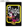 Flugel Beer Tin Sign Let the Duck Out Sign Drink Metal Posters Iron Painting Vintage Sign Home Decor for Bar Pub Club Man Cave
