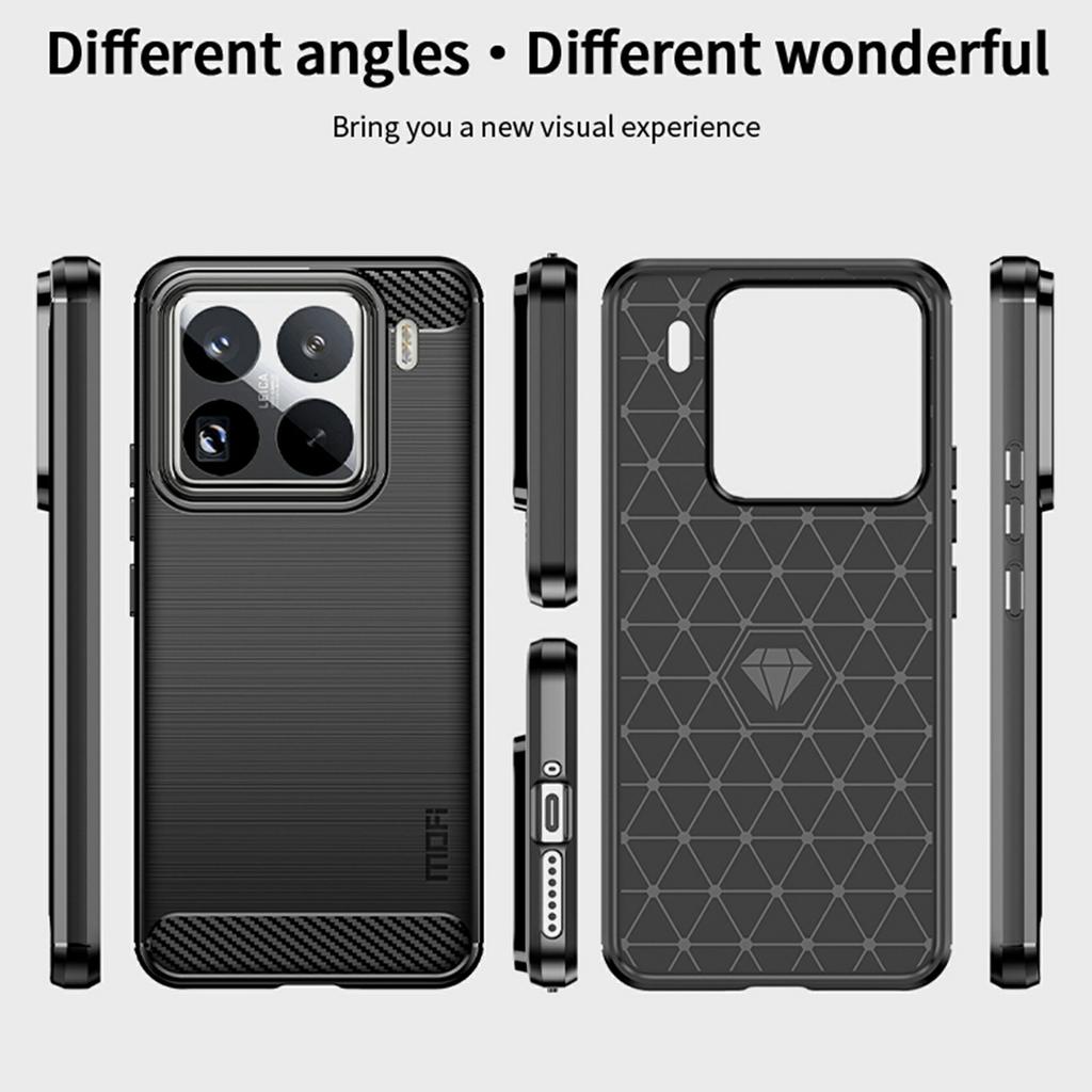 MOFI JK TPU Series-1 For Xiaomi 15 Pro Case Carbon Fiber Texture TPU Soft Phone Cover