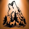 Wolfskopf Metall Wanddeko Ländliche Bauernhaus Skulptur für Zuhause Büro Wohnzimmer Küche Außenbereich Terrasse Hütte Lodge Garten Café Bar Geschenk