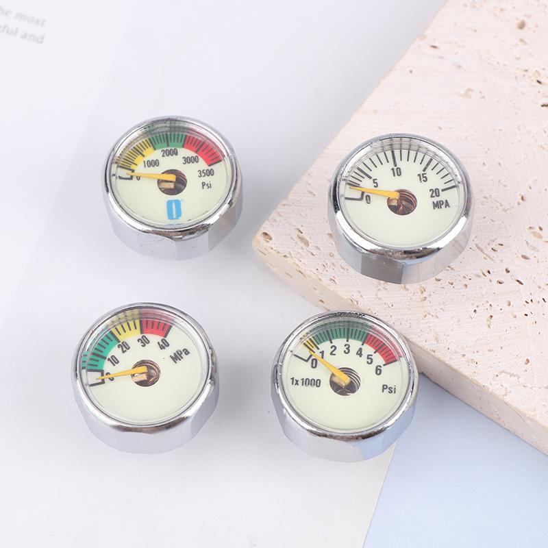 Air Mini Micro Pressure Gauge Manometer | Thread M10 M8 | 5Mpa 10Mpa 20Mpa 30Mpa 35Mpa 40Mpa 300Bar 3500Psi 5000Psi 6000Psi