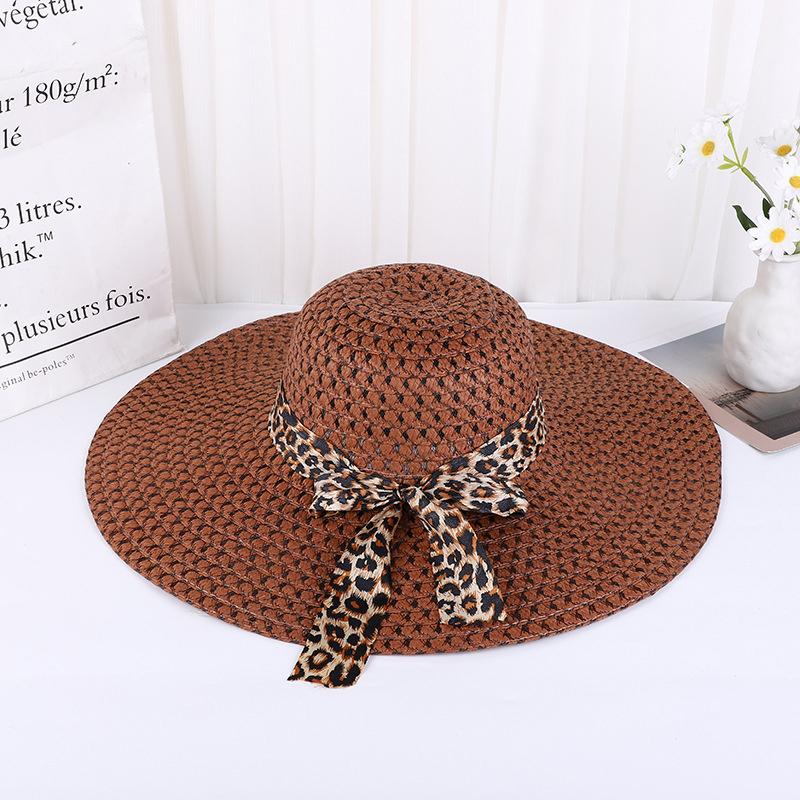 Lady Straw Hat Summer Women Anti-Uv Women Beach Hat Wide Brim Cap Sunshade Lady Straw Hat Fishing Outdoor Wide Brim Cap