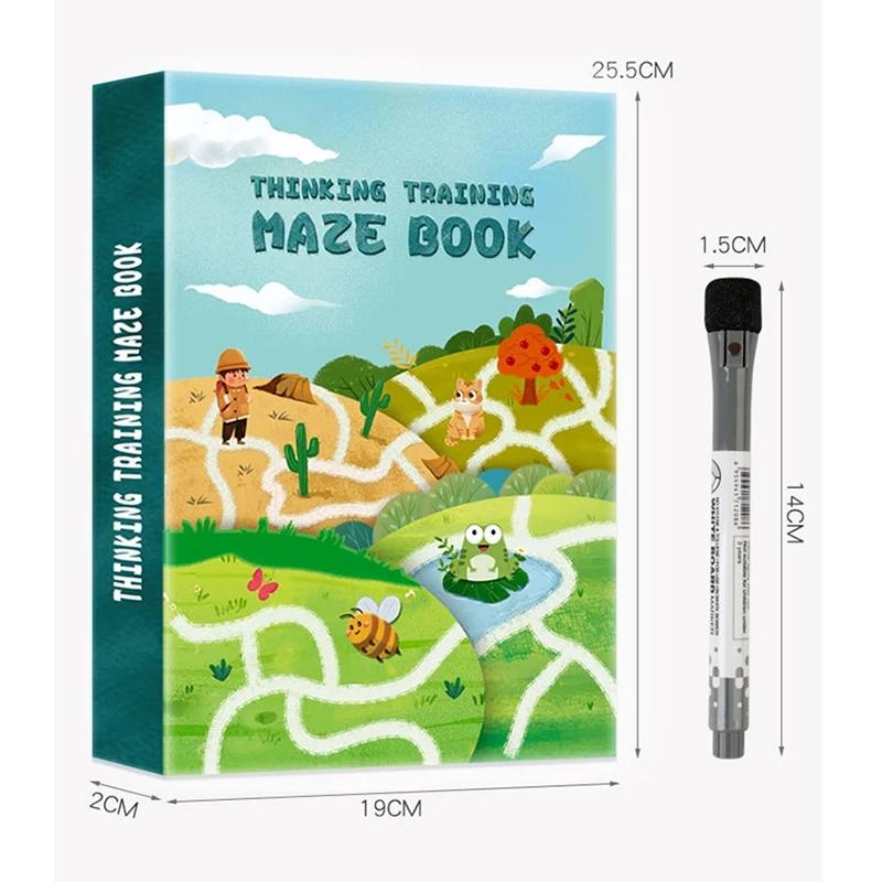 Montessori Training Maze Pen Control Book Children Labyrinth Toys Drawing Tablet Hand Training Shape Games Set Educational Toy