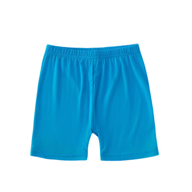 Drei-Viertel Sommer-Radlerhosen für Mädchen - Unifarben, Anti-Exposure-Basisschicht für Kinder 100 cm blue