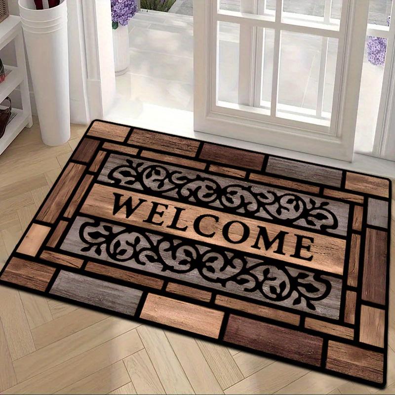 1pc Floral Letter Graphic Door Mat Doormat Carpets Rug Carpet Bath Kitchen Garden Anti-Slip Small Home Kitchen Welcome Mats