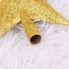 Goldener Glitzer Fünfzackiger Weihnachtsbaum Topper Stern Ornament