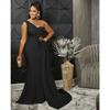 X5819 European & American Fashion Solid Color Long One-Shoulder Party Bodycon Dress for Women