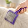 Large Medium Dog Grooming Brush Steel Pin Slicker Comb Pet Hair Removal Tool for Shedding and Matting Control with Comfortable Handle
