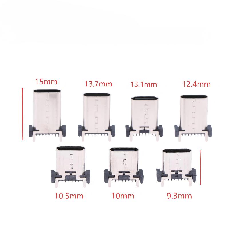 Type C USB Female Socket 16Pin Vertical Mount Enhanced Connection for Gaming Console Repair
