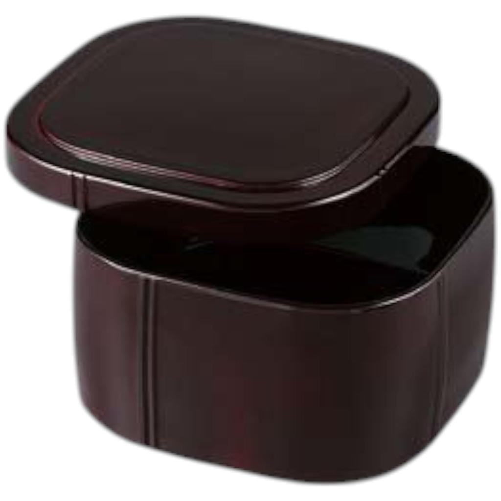 Sushi Plate Chirashi Sushi Square Chirashi with Shintame Black Made In Japan J-kitchens (Sushi Tub, Tub) Bamboo-Shaped (Lid) Interior,