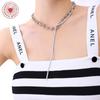 Spicy Girl Trend Patchwork Chain Tassel Zircon Choker: Cool European and American Collarbone Necklace P032