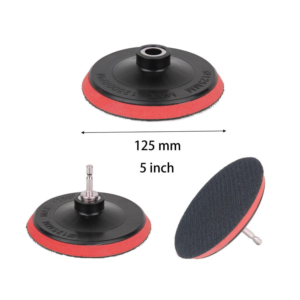 Red Cotton Polishing Pad: 3-7 Inch, Car Wax & Polish, Nylon Hook & Loop, M10/M14 Options