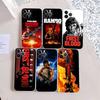 1pc Movie Rambo First Blood Transparent Phone Case For IPhone 16 15 14 13 12 11 Pro Max Plus Soft Cover