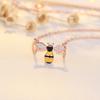 2026 Plated Sterling Silver New Popular Jewelry Women's Korean Version Bee Collarbone Chain Short URL Korea Qixi Festival Small Gift