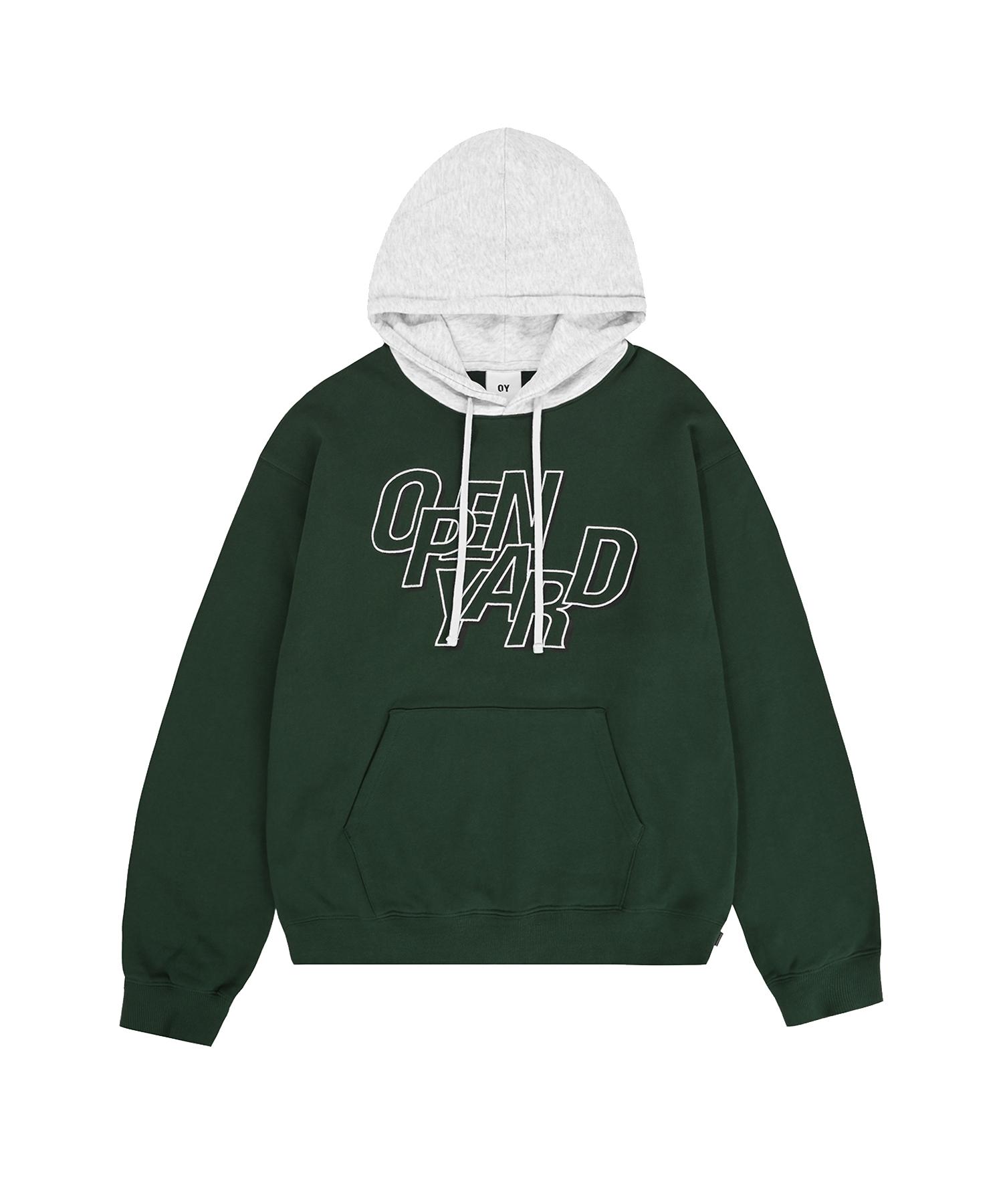 Oy Contrast Logo Hoodie - Forest 1