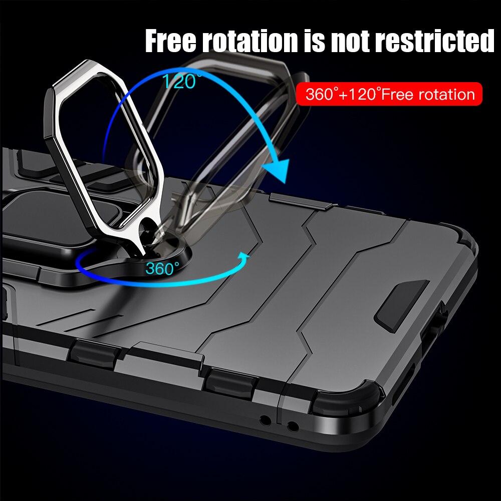 KEYSION Custodia antiurto per armatura per POCO X5 Pro 5G Custodia in silicone + anello in metallo per PC Custodia per telefono per Xiaomi POCO X5 5G